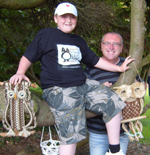 Ciaran and Greg with Geraldo and Ferguson in Roath Park 23 July 2011 Ciaran and Greg with Geraldo and Ferguson in Roath Park 23 July 2011