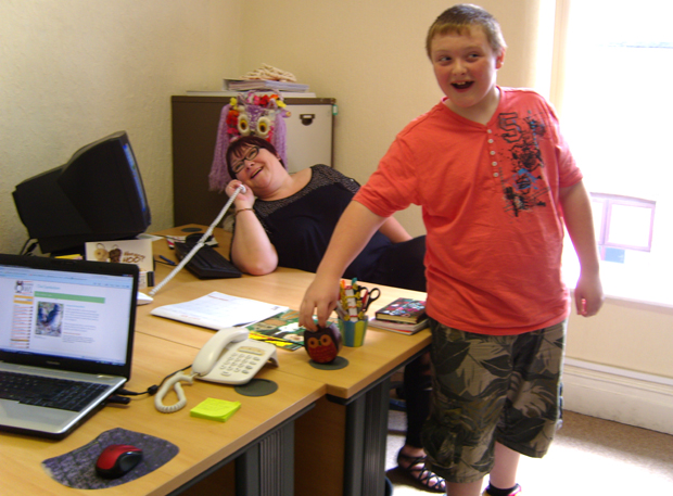 Viv and Ciaran are delighted with monetary donation of 12p